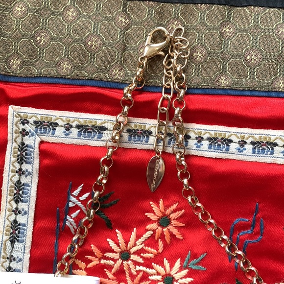 NWT Coldwater Creek Emerald Link Long Golden Necklace - Picture 7 of 8